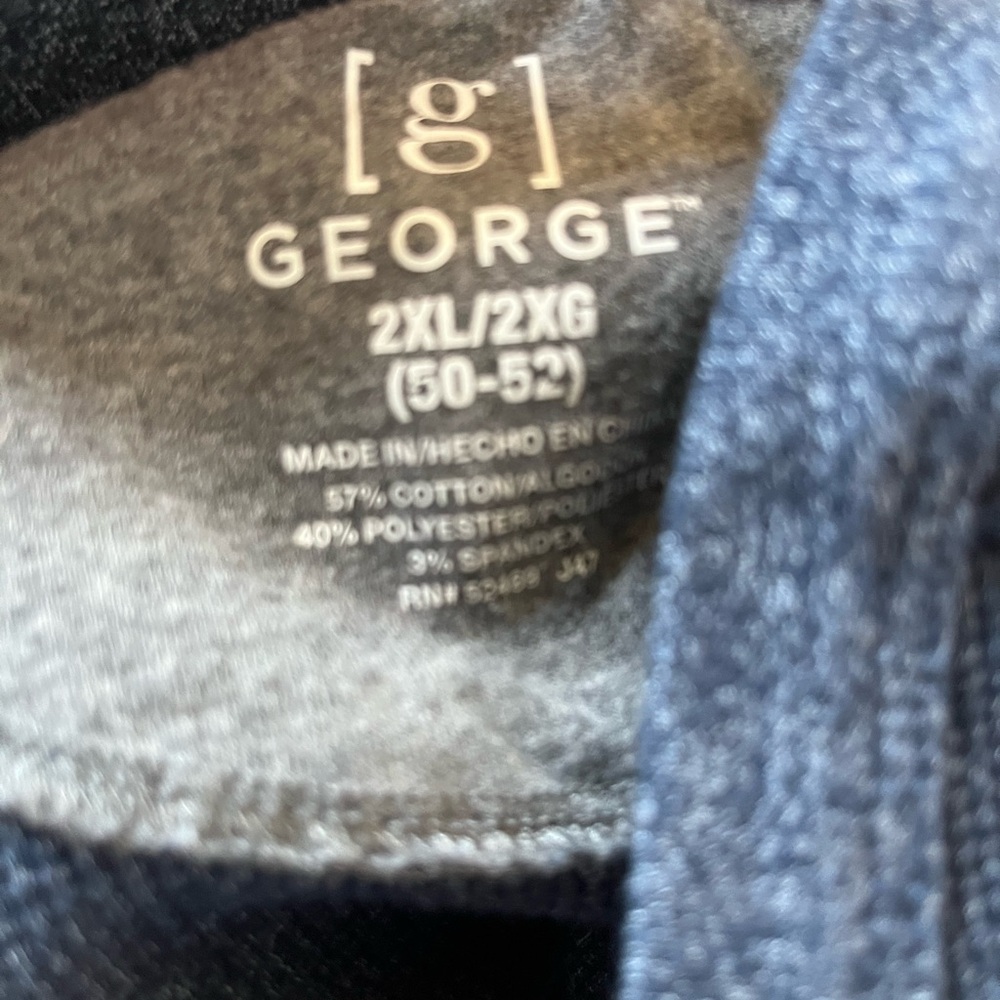 Men's George Blue Henley Shirt, Size 2XL - Picture 6 of 6